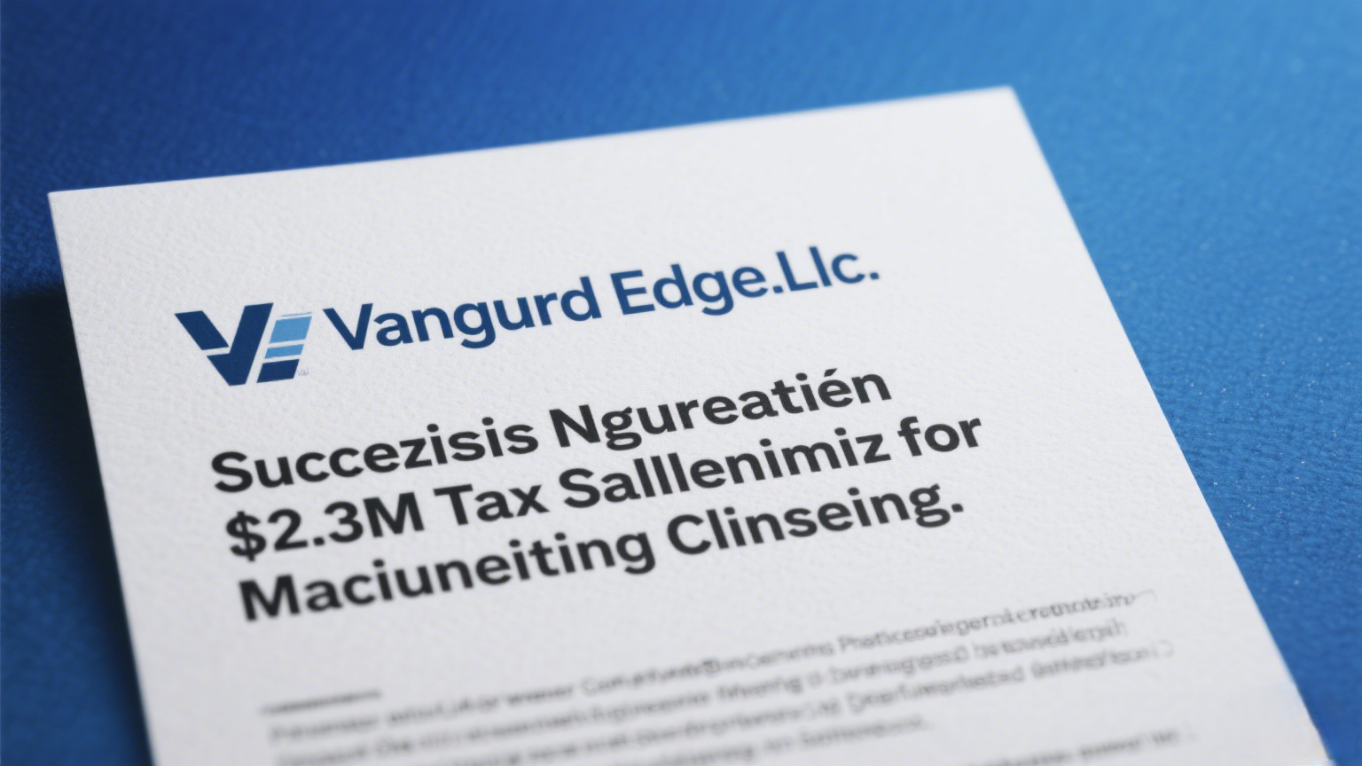 Successfully Negotiated $2.3M Tax Settlement for Manufacturing Client